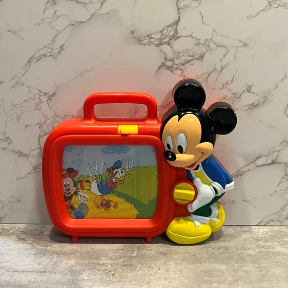 Disney's MICKEY MOUSE Vintage Musical TV - Hand Wind Up MUSIC BOX Toy Goofy - Picture 16 of 16